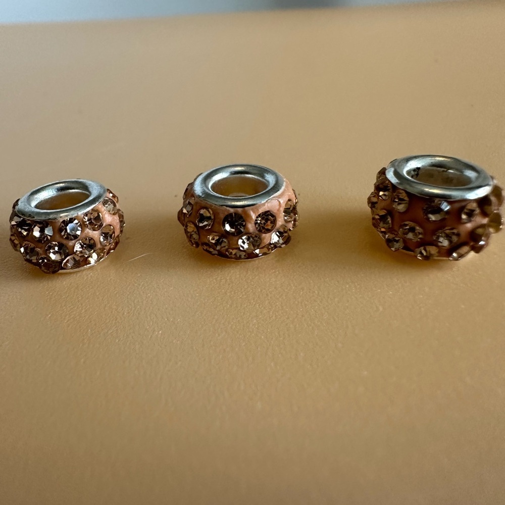 Bundle Only NWT Gold & Silver Crystal Bead Set for Women's Bracelets